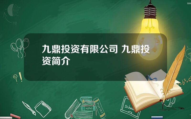 九鼎投资有限公司 九鼎投资简介